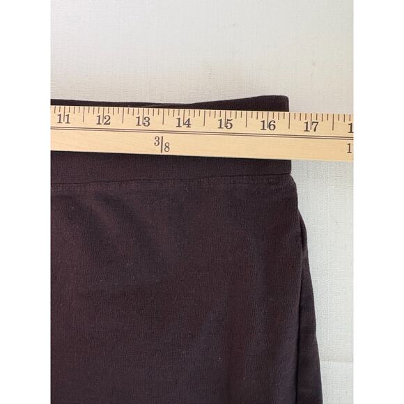 Eileen Fisher Womens Sz M Pull on Elastic Waist Brown Stretch Pants Casual Comfy - Picture 7 of 11